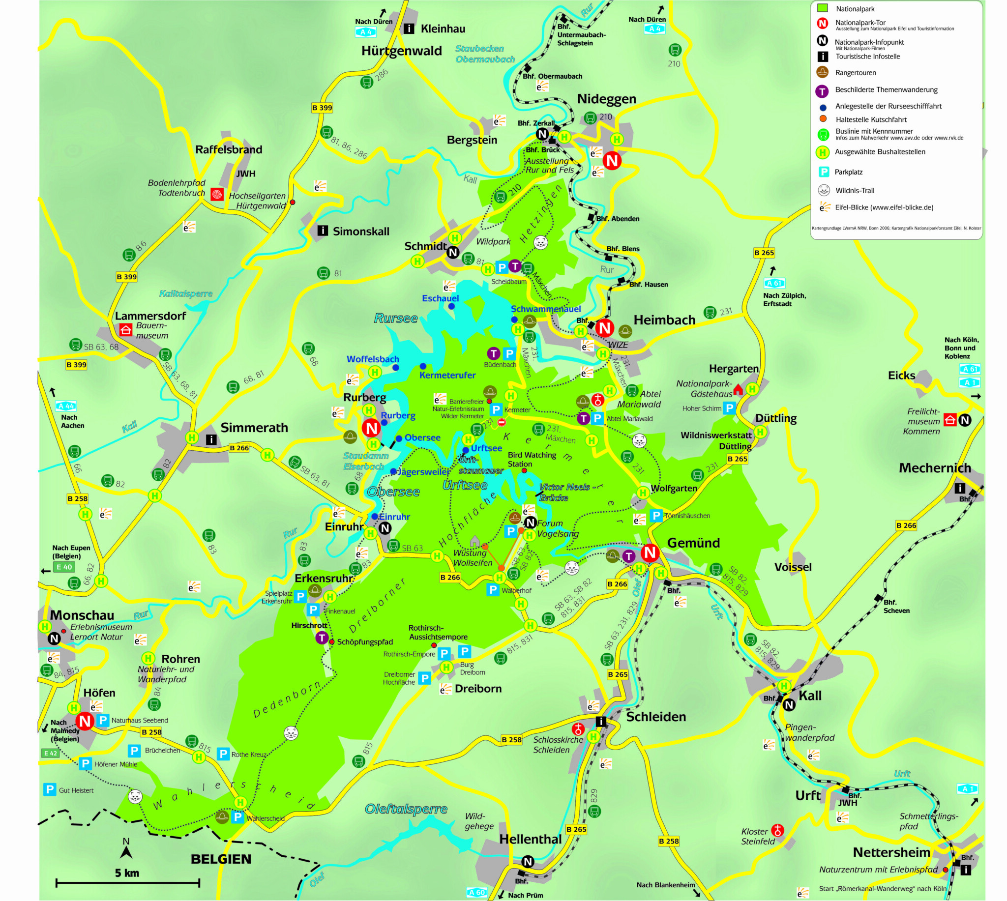 Kamp Vogelsang, Wandelen in nationaal park Eifel